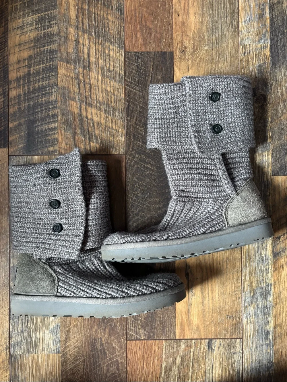 UGG Classic Cardy Knit Fold-Over Booties